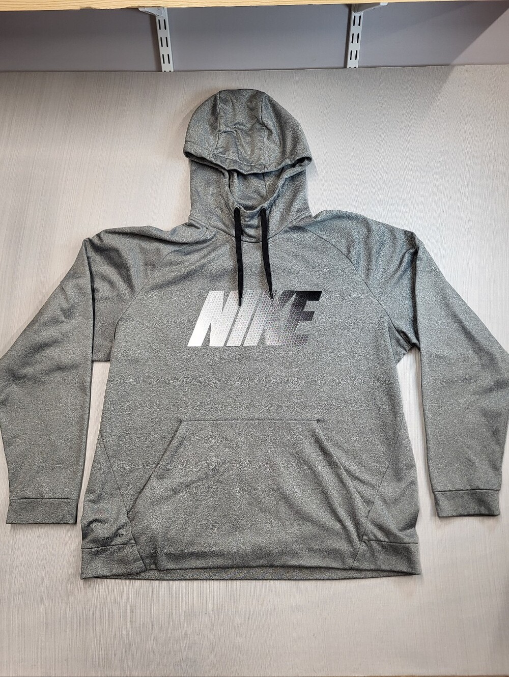 Nike Therma Sphere Hoodie Mens 2XL Gray Fleece Dri-Fit Graphic Logo Pullover
